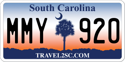 SC license plate MMY920