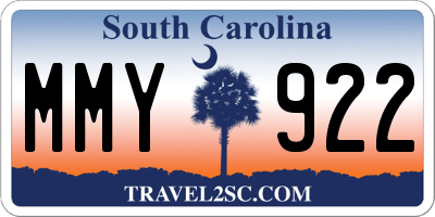 SC license plate MMY922