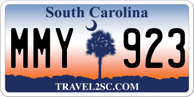 SC license plate MMY923