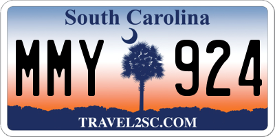 SC license plate MMY924