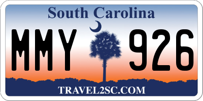SC license plate MMY926