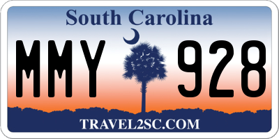 SC license plate MMY928