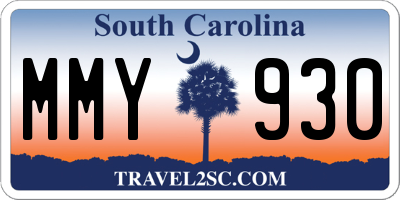 SC license plate MMY930