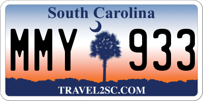 SC license plate MMY933