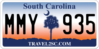 SC license plate MMY935