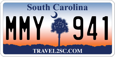 SC license plate MMY941