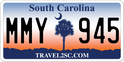 SC license plate MMY945
