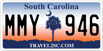 SC license plate MMY946