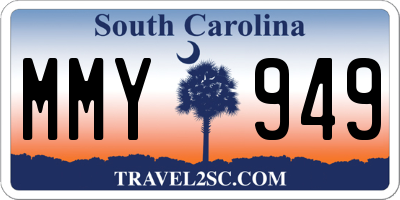 SC license plate MMY949