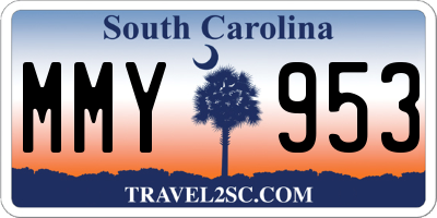 SC license plate MMY953