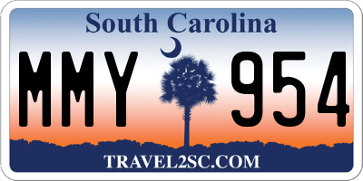 SC license plate MMY954