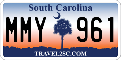 SC license plate MMY961