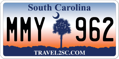 SC license plate MMY962