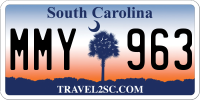 SC license plate MMY963