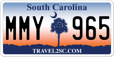 SC license plate MMY965