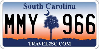 SC license plate MMY966