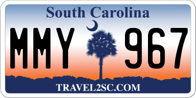 SC license plate MMY967