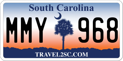 SC license plate MMY968