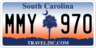 SC license plate MMY970