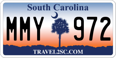 SC license plate MMY972