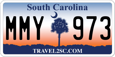 SC license plate MMY973