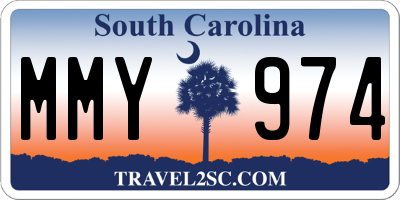 SC license plate MMY974