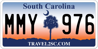 SC license plate MMY976