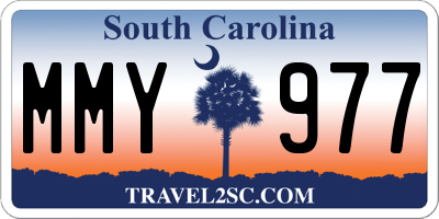 SC license plate MMY977