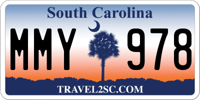 SC license plate MMY978