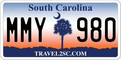 SC license plate MMY980