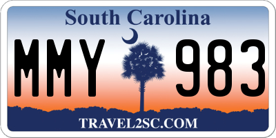 SC license plate MMY983