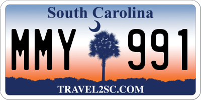 SC license plate MMY991