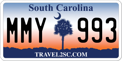 SC license plate MMY993