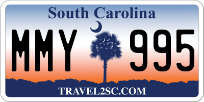 SC license plate MMY995