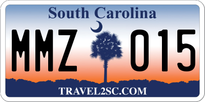 SC license plate MMZ015