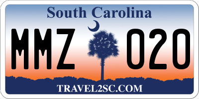 SC license plate MMZ020