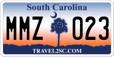 SC license plate MMZ023