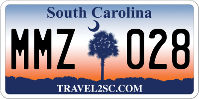 SC license plate MMZ028