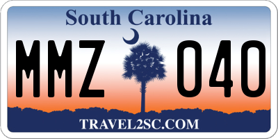 SC license plate MMZ040