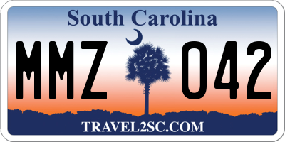 SC license plate MMZ042