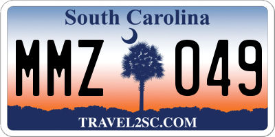 SC license plate MMZ049