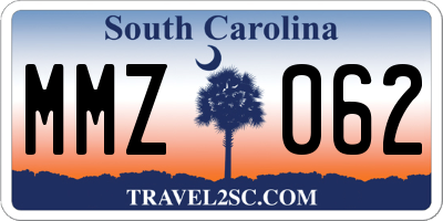 SC license plate MMZ062