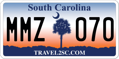 SC license plate MMZ070