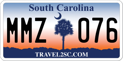 SC license plate MMZ076