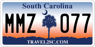 SC license plate MMZ077