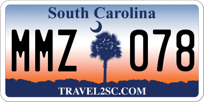 SC license plate MMZ078