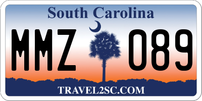 SC license plate MMZ089