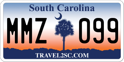 SC license plate MMZ099