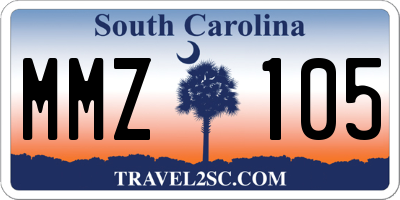 SC license plate MMZ105
