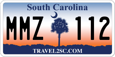 SC license plate MMZ112